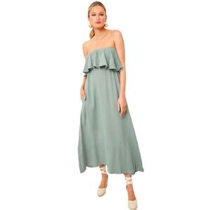 Tuckernuck Strapless Ruffle Midi Dress
